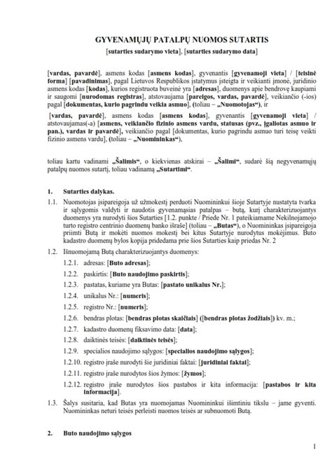 Skenuotų dokumentų ir sutarčių pavyzdžiai