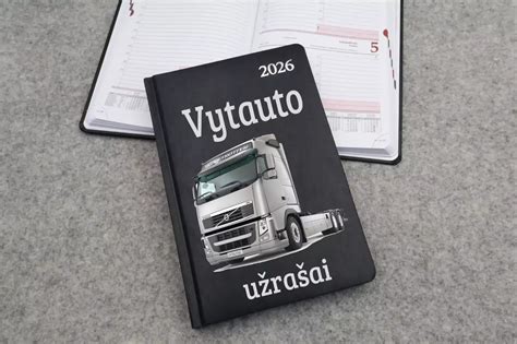 Darbo knyga su VOLVO vilkiko atvaizdu