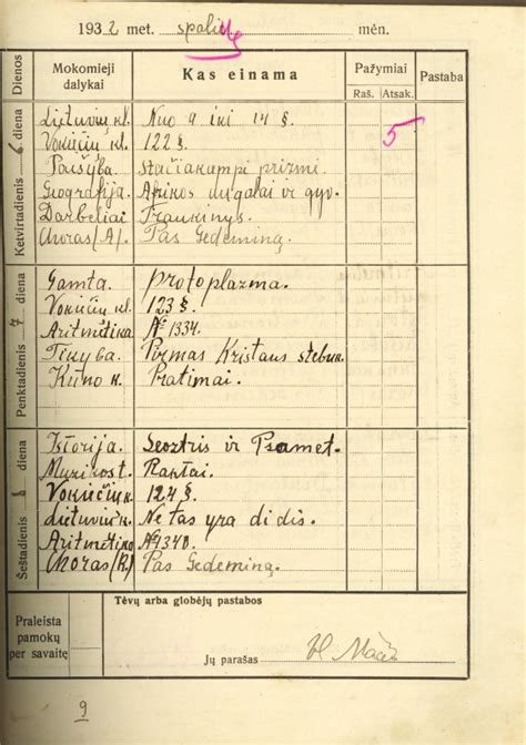 V. Mačernio rankraštis