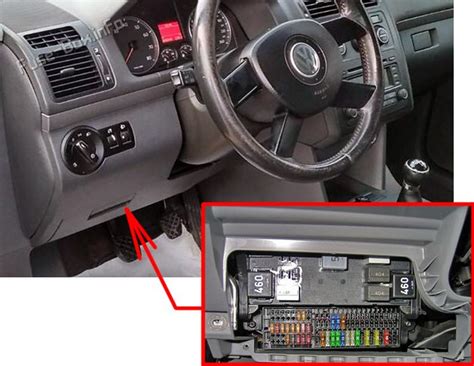 VW Touran starterio sandaros schema