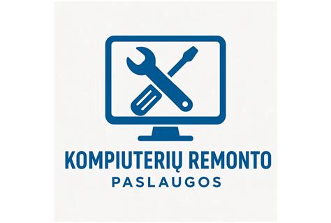 Teminis kompiuterio gedimų ir remonto iliustracija