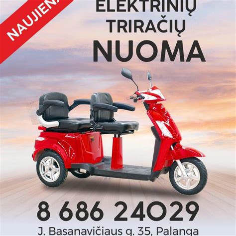 Elektrinių triračių motorolerių įvairiems poreikiams nuotrauka