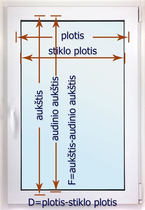 Matavimo schema: ratlankio diametras ir plotis