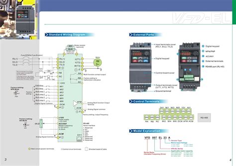 VFD kabelio pjūvio schema