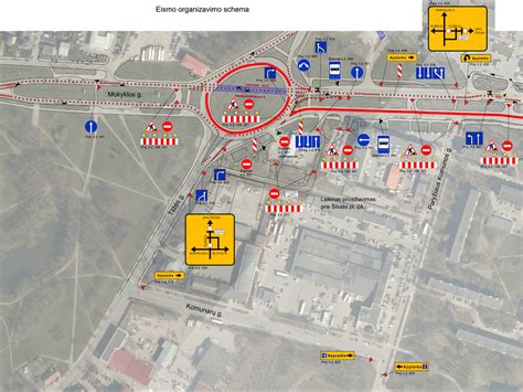 Eismo organizavimo schemos pavyzdys remonto metu