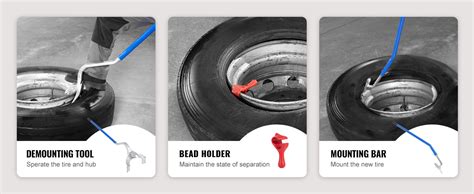 Tire dismounting tools and process