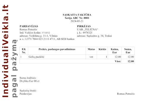 variatoriaus schema ir svarelių pavyzdys