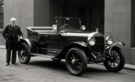 Karlo Benzo pirmojo automobilio arba Gottlieb Daimler keturračio iliustracija