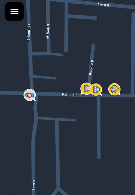 Schematiška iliustracija: m.Parking programėlės valdymas su žymekliais