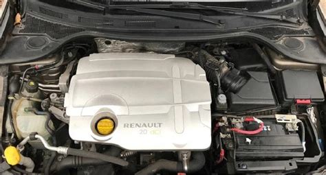 Schematinis Renault Laguna M9R variklio komponentų išdėstymas