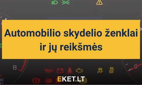 Opel prietaisų skydelio spalvų kodų piktogramos ir jų reikšmės diagramoje