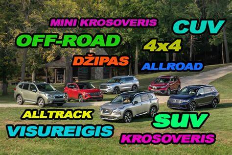 Infografika: Skirstymas - SUV, Krosoveriai ir Visureigiai