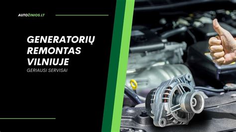 Mechanikas remontuoja automobilio generatorių