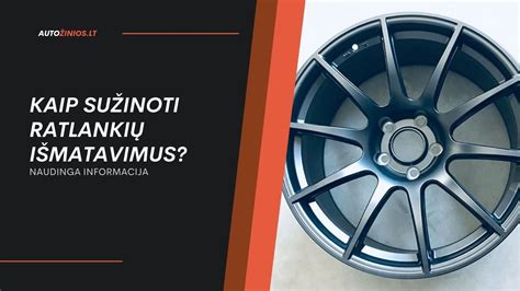 Vizualinė instrukcija, kaip išmatuoti ratlankio ET