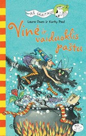 Vinė ir vaiduoklis paštu iliustracija