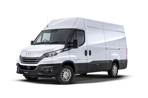 Ivory Coast, 2023-04-26: A white Iveco Daily van parked in front of a house. The van is clean and appears to be in good condition.