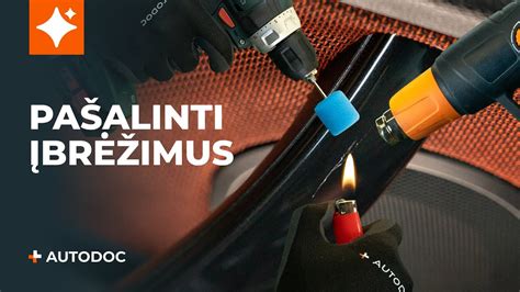 Automobilio pakėlimas domkratu ir tvirtinimas atramomis