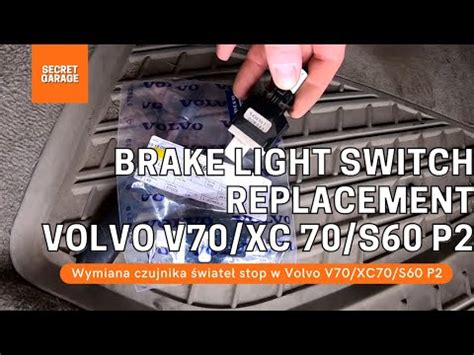 Volvo V70 stabdžių pedalo mechanizmo schema su jutikliais