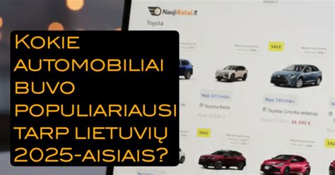 Infografika: populiariausi nauji ir naudoti automobiliai Lietuvoje