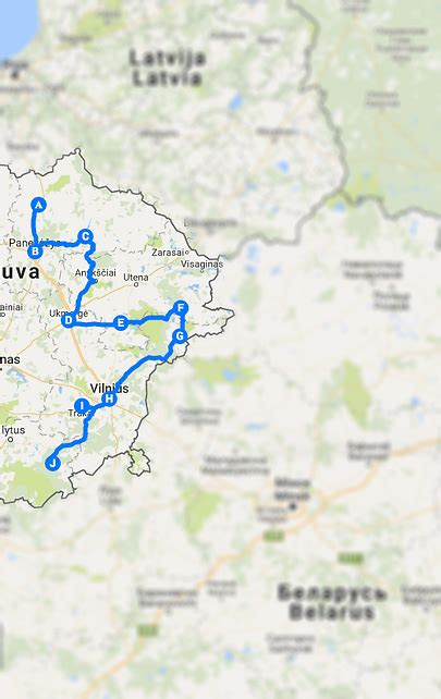 Pasienio punktų žemėlapis ir maršrutai