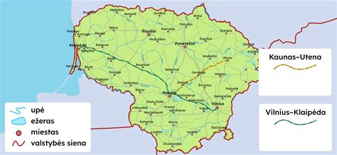 Žemėlapis su mokinių pavėžėjimo maršrutais