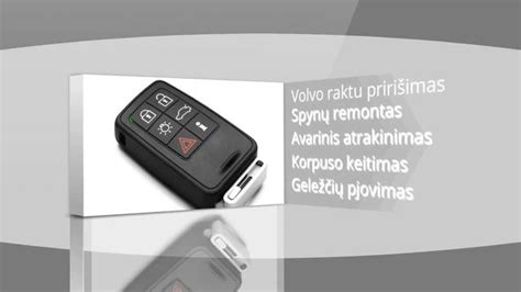 Volvo raktų programavimas