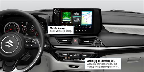 Vairuotojo įspėjimų piktogramos ekrane