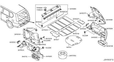 Nissan X-Trail radiatoriaus pagalvės schema