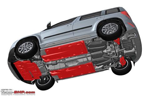 Underside view of a Skoda Octavia II, showcasing the suspension components