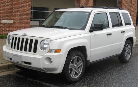 Jeep Patriot 2008 modelio eksterjero nuotrauka, pabrėžianti klasikinį „Jeep“ dizainą