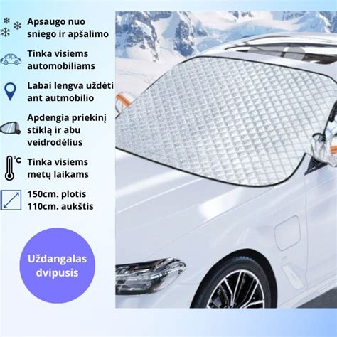 Veidrodėlių stiklo informacinė diagrama - šildymas, fotochromas ir aklųjų zonų indikacijos
