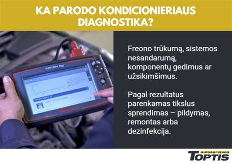 Infografika: Kondicionieriaus diagnostikos ir remonto eiga