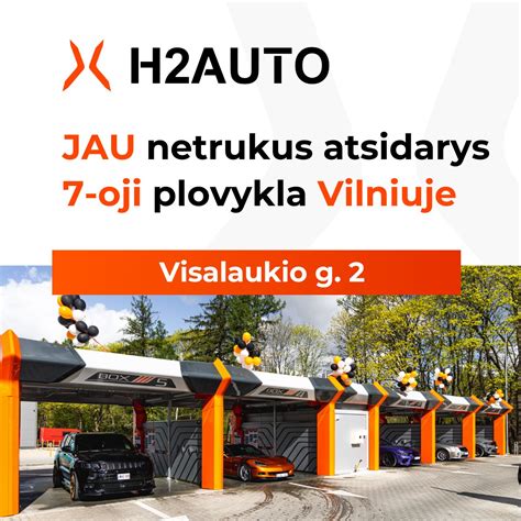 Žemėlapis, rodantis naujas H2AUTO savitarnos plovyklų lokacijas Kaune ir Vilniuje