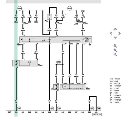 Audi A4 B6 variklio skyriaus schema