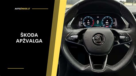 Skoda Octavia salono interjero nuotrauka su prietaisų skydeliu