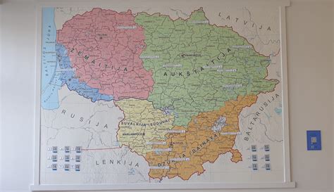 Lietuvos žemėlapis, pažymėtos kempingų vietos