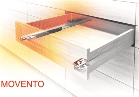 MOVENTO BLUMOTION stalčiaus sistema su šoniniu stabilizatoriumi
