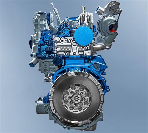 scheminė Ford EcoBlue 2.0 variklio išdėstymo schema