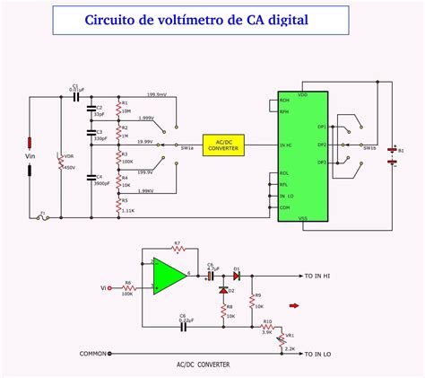 Diagrama, iliustruojanti multimetro naudojimą matuojant akumuliatoriaus įtampą