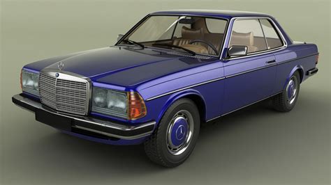 Nuotrauka, demonstruojanti skirtingas Mercedes-Benz C123 spalvas, ypač akcentuojant Metallic tipo dangas.