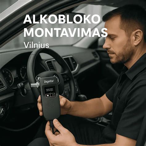 Tematinė nuotrauka: alkobloko įrenginys automobilyje