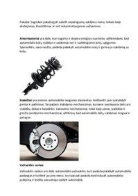 Automobilio važiuoklės schema su šarnyrais