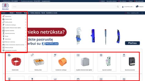detalių paieška ir pasirinkimas