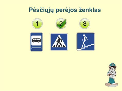 Pėsčiųjų perėjos ženklas ir automobilis netoliese