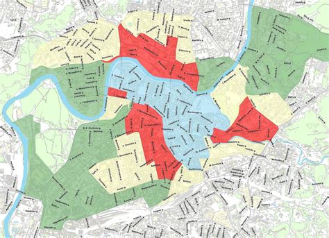 Vilniaus miesto parkavimo zonų žemėlapis su naujais tarifais